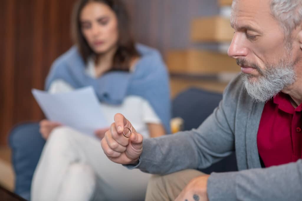 Marriage Ring Greyhairred Man x Navigating Middle-Class Divorce: A Guide to Protecting Assets