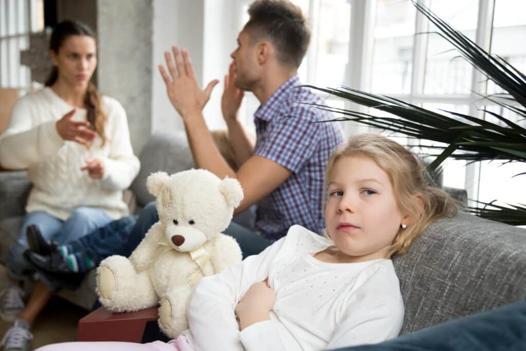 little upset girl daughter depressed with parents arguments divorce Alimony in Alabama: What You Need to Know